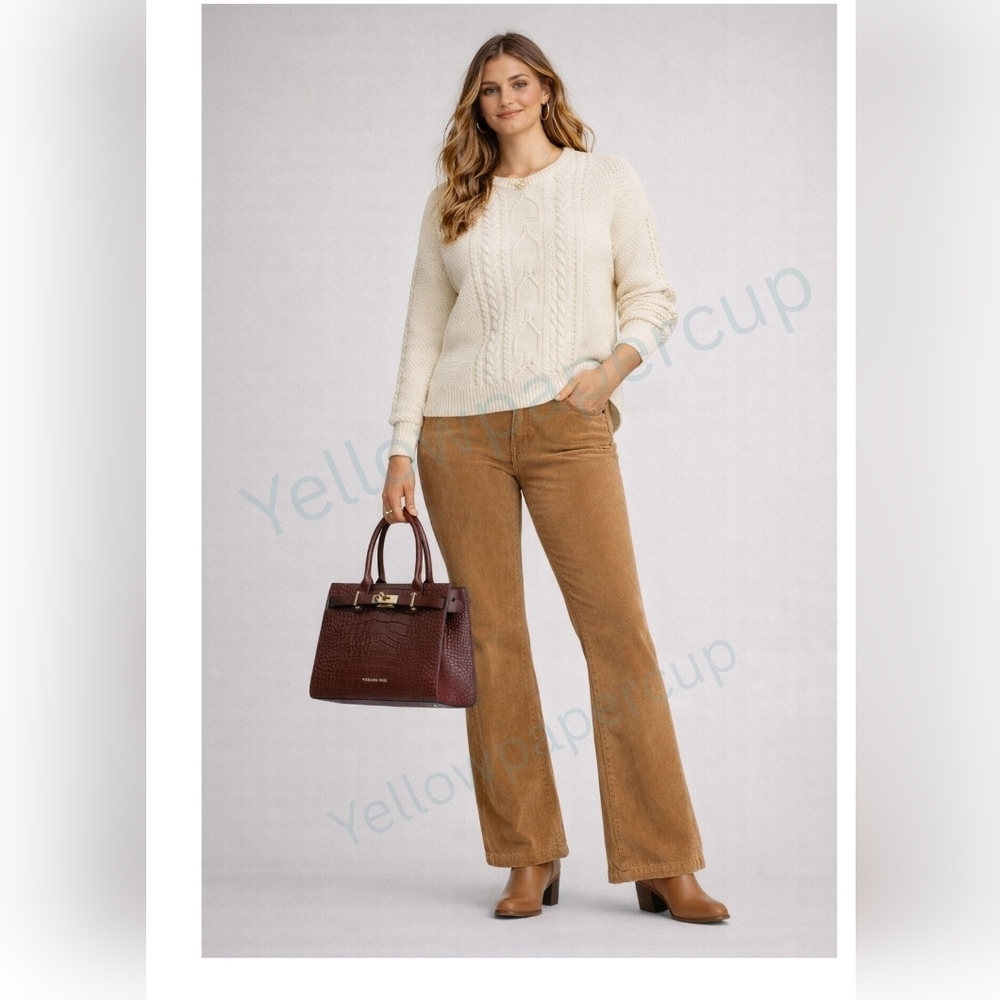 Lauren Ralph Lauren Stretch Corduroy Pants Women’s 14 Bootcut  Classic Camel